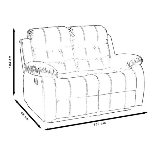 Sillon Reposet Reclinable 2 Cuerpos Tapizado Black