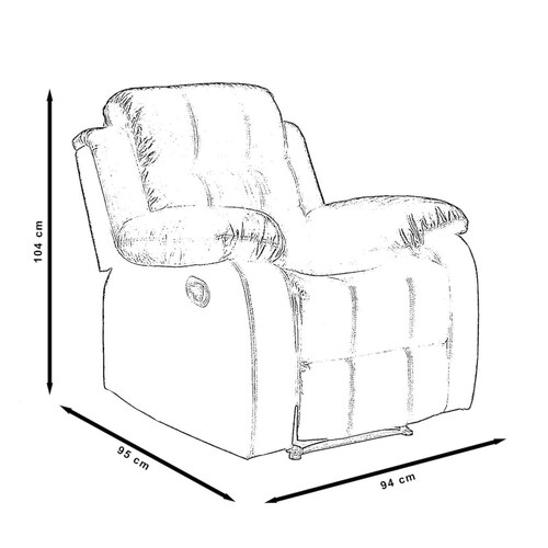 Sillon Reposet Reclinable Individual Negro