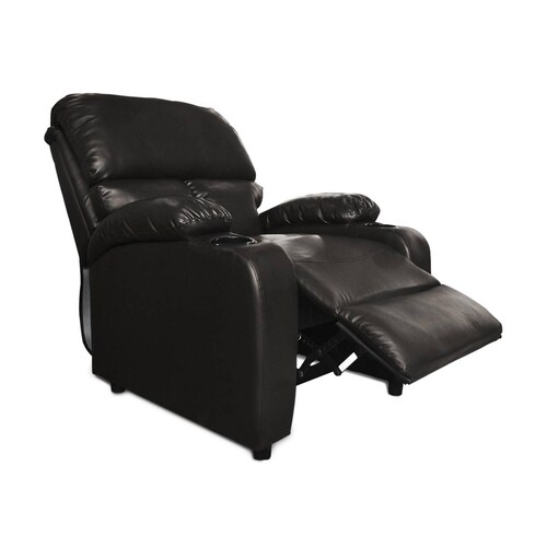 Sillon Reposet Reclinable Individual Tapizado Café