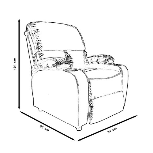 Sillon Reposet Reclinable Individual Tapizado Café