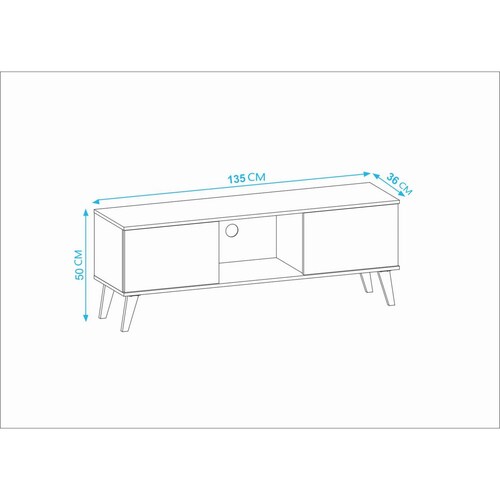 Mueble Rack para TV estilo Moderno roble oscuro 