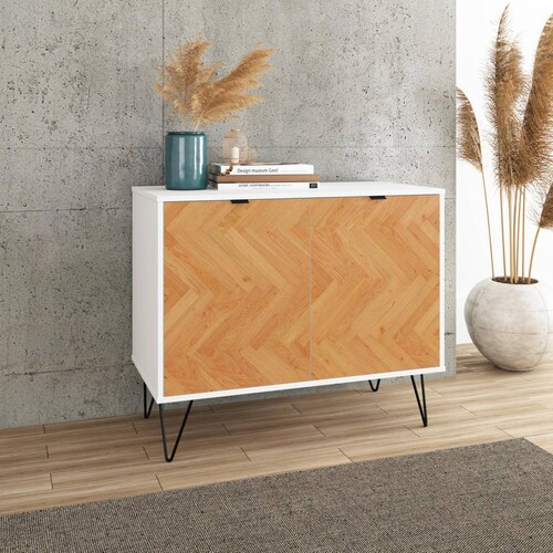 Modular Credenza Ibiza estilo Bufetera 2 puertas blanco 