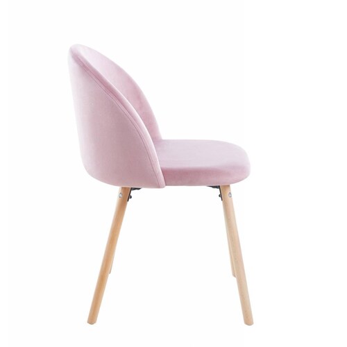 Set 4 sillas de Comedor Tapizadas Rosa claro
