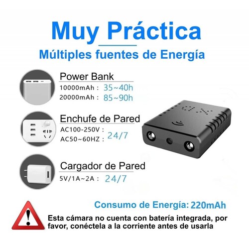 Micro Camara Espia Inalambrica Wifi Ful Hd 1080p Mini Oculta