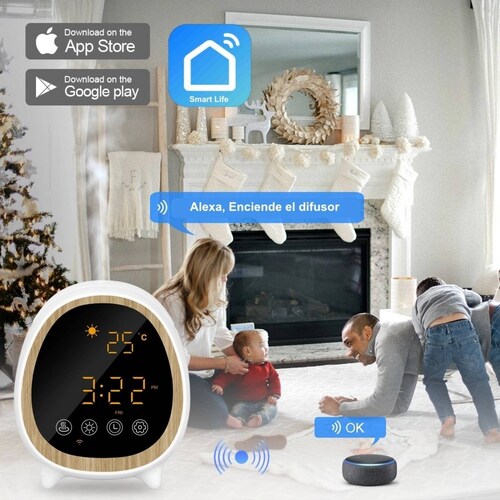 Difusor De Aromas Aromaterapia Wifi + 6 Aceites Esenciales