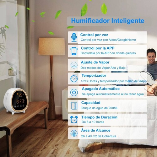 Difusor De Aromas Aromaterapia Wifi + 6 Aceites Esenciales