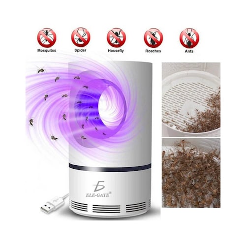 Lampara Mata Mosquitos Mosquitero Electrico Portatil Luz Led Elegate.