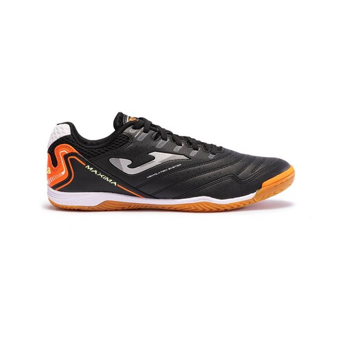 Tenis Joma Futbol Sala Maxima 2301 Indoor Negro/Naranja.