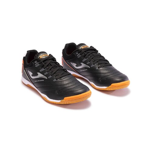 Tenis Joma Futbol Sala Maxima 2301 Indoor Negro/Naranja.