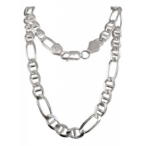 Cadena De Plata 925 Collar Hombre Fígaro Gucci 70 Cm X 6 Mm 