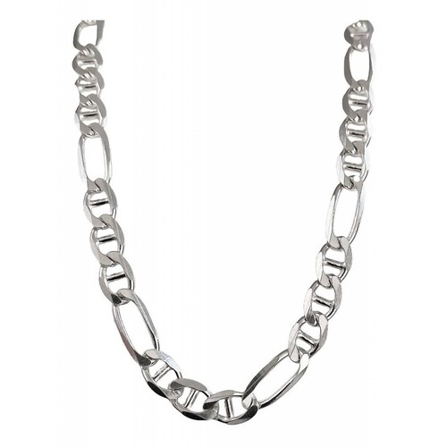 Cadena De Plata 925 Collar Hombre Fígaro Gucci 70 Cm X 6 Mm 