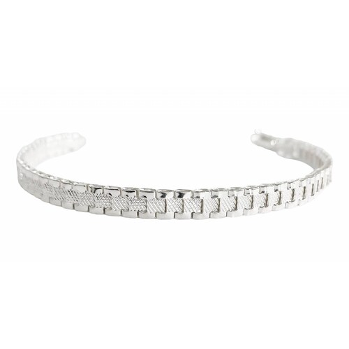 Pulsera Rolex Esclava Hombre Mujer Plata Solida Ley 925 5mm Clásico Largo/Ancho: 17.5 cm x 5 mm 6 cm - 175 cm