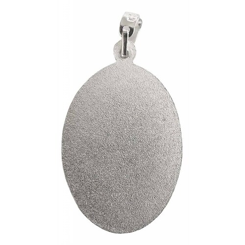 Dije Medalla Virgen Milagrosa Ovalada Mediana Plata Ley 925 