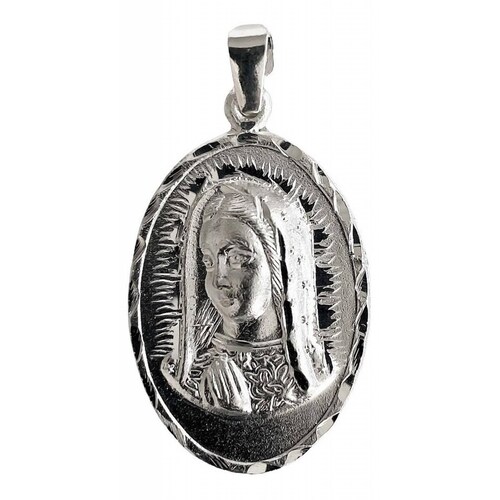 Dije Medalla Ovalada Rostro Virgen Guadalupe Plata Ley 925 