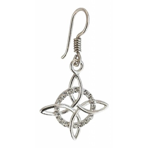 Kit Nudo De Bruja Cadena Gucci + Aretes +dije Plata 925 Juego Zirconias Alto/Ancho: 3.2 cm x 2.3 cm