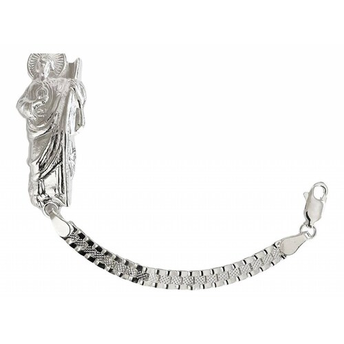Pulsera Rolex Chica San Judas Esclava Plata Solida Ley 925 Largo/Ancho: 18 cm x 4 mm 7 cm - 18 cm Plateado