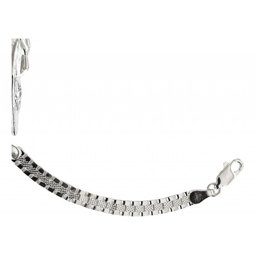 Pulsera Rolex Chica San Judas Esclava Plata Solida Ley 925 Largo/Ancho: 18 cm x 4 mm 7 cm - 18 cm Plateado