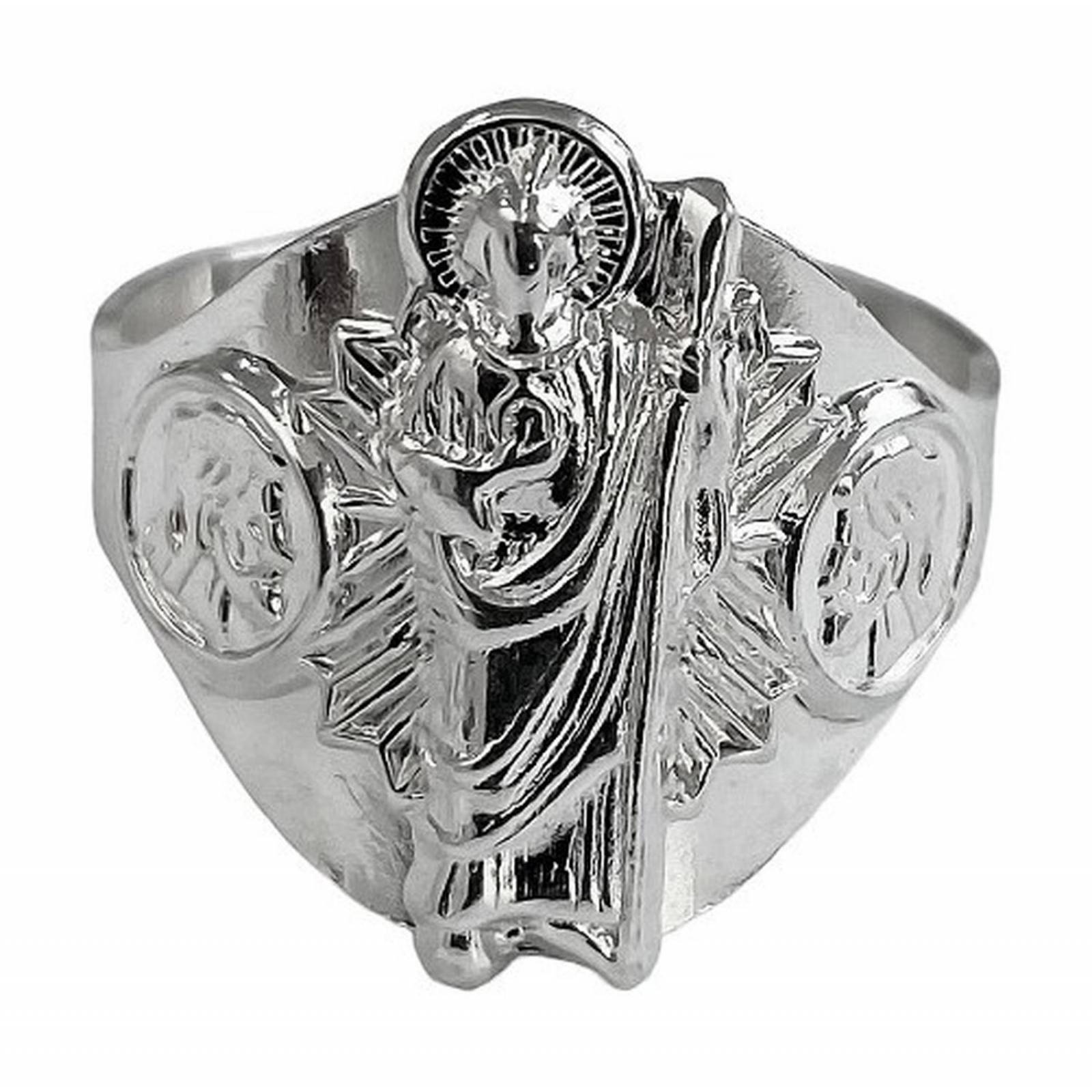 Anillo San Judas Tadeo Liso Plata Fina Ley S925 Plateado