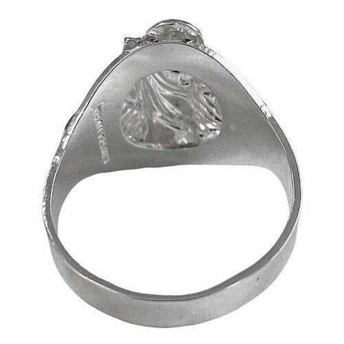 Anillo San Judas Tadeo Liso Plata Fina Ley S925 Plateado