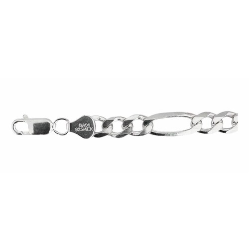 Esclava Pulsera Fígaro 3x1 Caballero Hombre Plata 925 6 Mm Plateado Largo/Ancho: 20 cm x 6 mm 7 cm - 20 cm