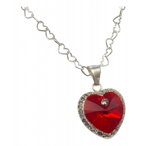 Collar corazón de plata de tres piezas de rompecabezas amistad