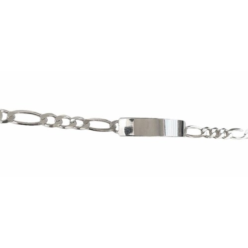 Esclava Hombre Pulsera Fígaro Plata 925 Placa Lisa 8 Mm Plateado Largo/Ancho: 22 cm x 8 mm 7 cm - 22 cm