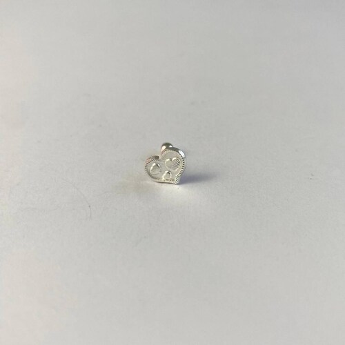 Aretes Broqueles Pendientes Corazón Amor Amistad Plata 925 3 corazones Alto/Ancho: 0.8 cm x  0.8 cm