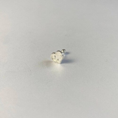 Aretes Broqueles Pendientes Corazón Amor Amistad Plata 925 3 corazones Alto/Ancho: 0.8 cm x  0.8 cm