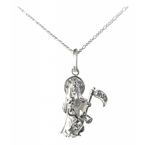 Dijes Santa Muerte En Plata Solida 925 + Cadena Plata 925 