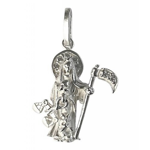 Dijes Santa Muerte En Plata Solida 925 + Cadena Plata 925 