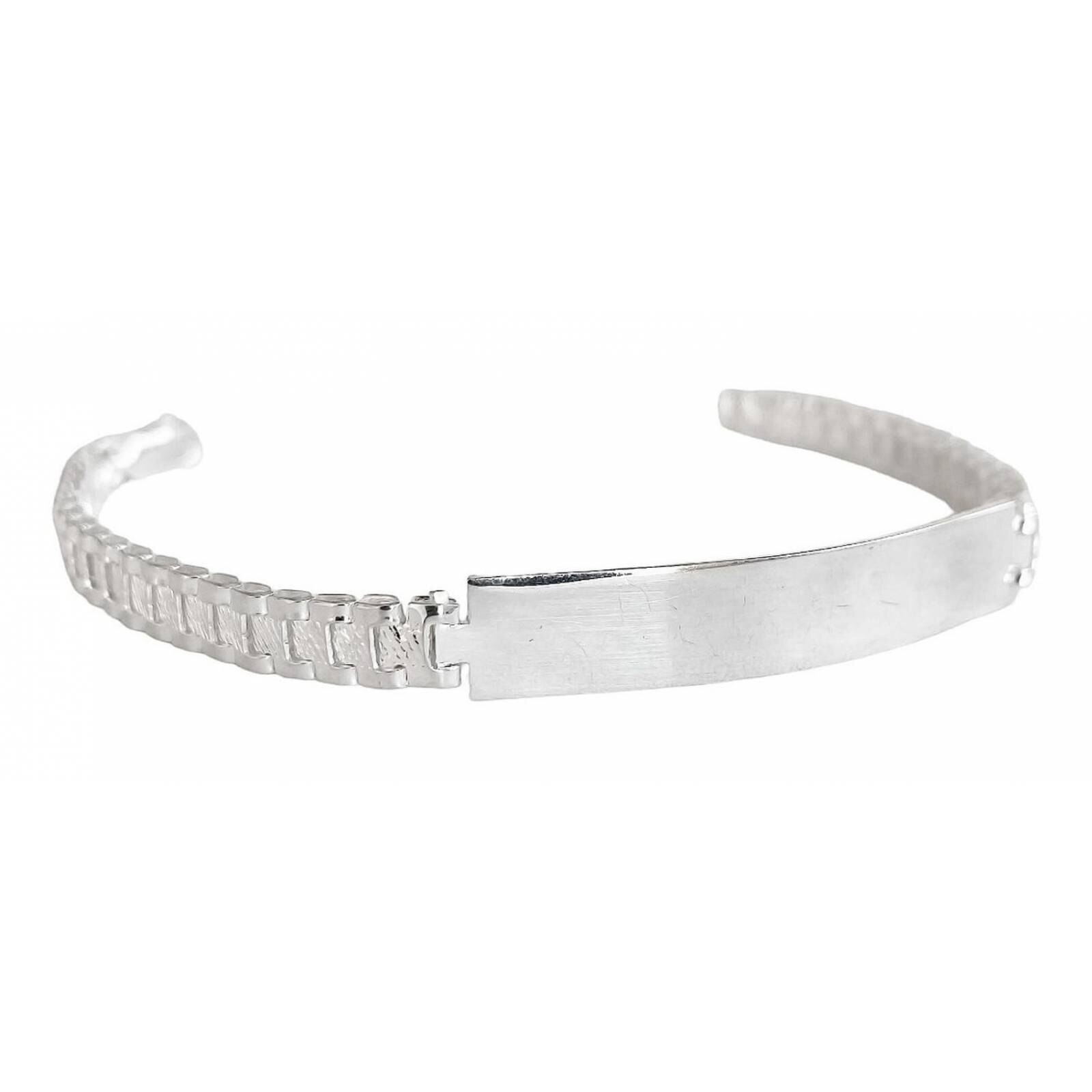 Pulsera Rolex Mujer Esclava Placa Plata Solida Ley 925 5 Mm