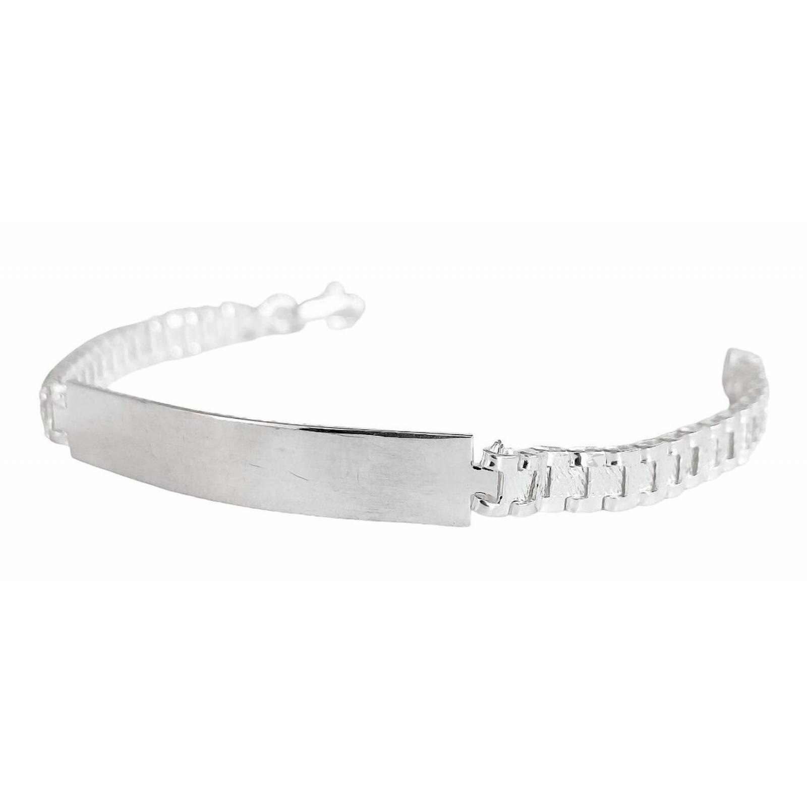 Pulsera Rolex Mujer Esclava Placa Plata Solida Ley 925 5 Mm