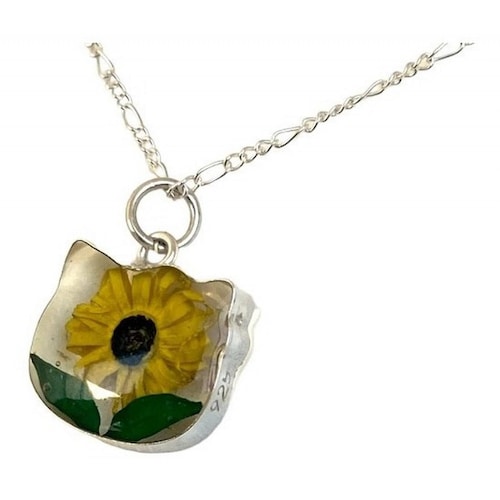 Shrek Aretes Collar Girasol Promesa Regalo Amor Plata 925 Alto/Ancho: 1 a 3 cm x 1 a 3 cm H Kitty