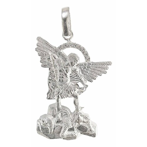 Dijes San Miguel Arcangel Con Zirconias Plata Solida 925 