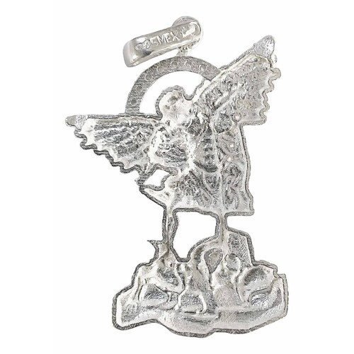 Dijes San Miguel Arcangel Con Zirconias Plata Solida 925 
