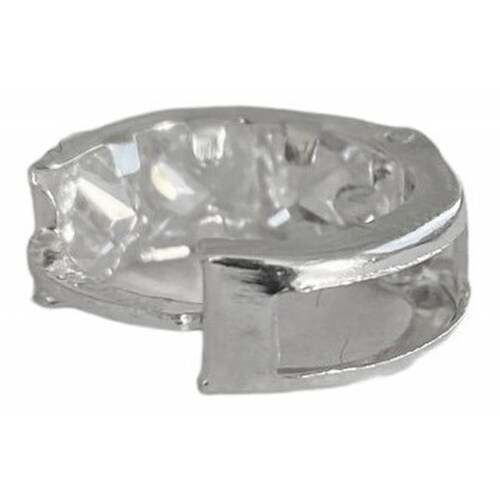 Aretes Pendientes Arracadas Zirconia Amor Amistad Plata 925 Blanco Hueco Alto/Ancho: 1.4 cm x  0.5 cm