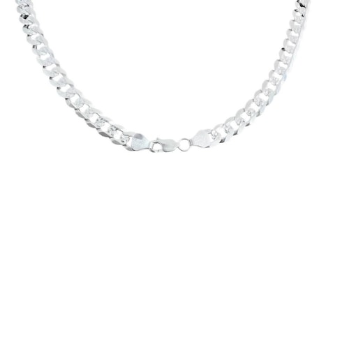 Cadena Cubana Gruesa Diamantada Plata 925 Hombre 65cm X 8mm 65 cm x 8 mm Largo / Ancho 65 cm x 8 mm Plateado