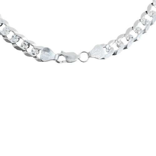 Cadena Cubana Gruesa Diamantada Plata 925 Hombre 65cm X 8mm 65 cm x 8 mm Largo / Ancho 65 cm x 8 mm Plateado