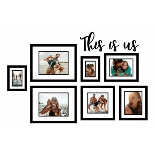 Juego De 7 Portaretratos De Madera Premium Ifdeco 10 Pzas