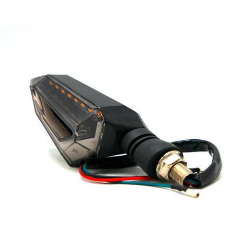 Direccionales Para Moto Rasen Luz Led-Neon Universal    Rojo