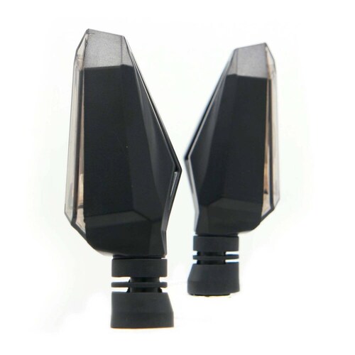 Direccionales Para Moto Rasen Luz Led-Neon Universal    Rojo
