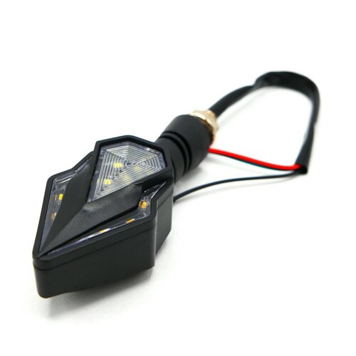 Direccionales Para Moto Rasen Led Secuencial Tipo Diamante Universal  Azul