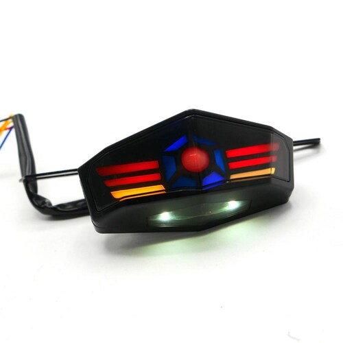 Calavera Para Moto Rasen Stop Neon Premium                Rojo