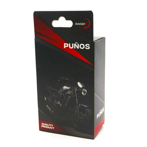Puños Para Moto Rasen De Caucho Tipo Ranurado Azul Universal