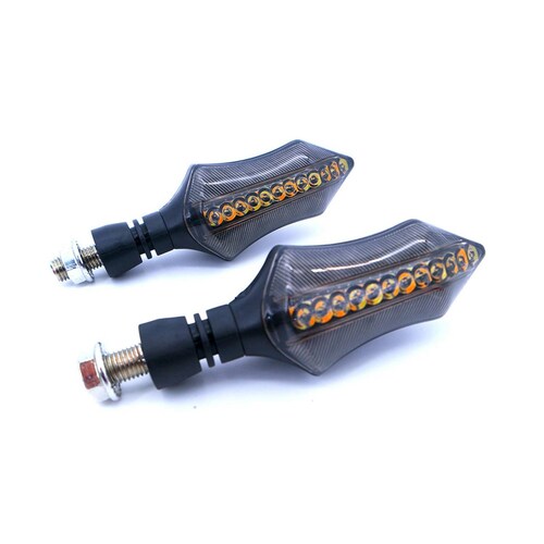 Direccionales Para Moto Rasen Led Secuencial Tipo Deportiva Universal  Azul