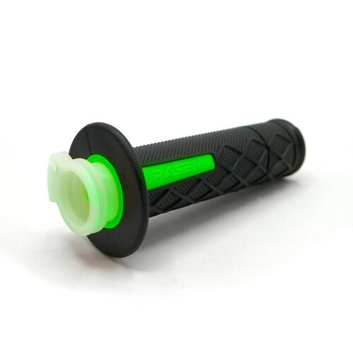 Puños Para Moto Rasen De Caucho Doble Agarre Verde Universal