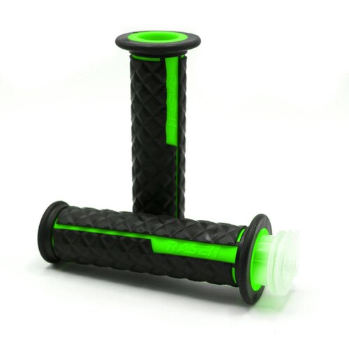 Puños Para Moto Rasen De Caucho Tipo Cuarzo Verde Universal