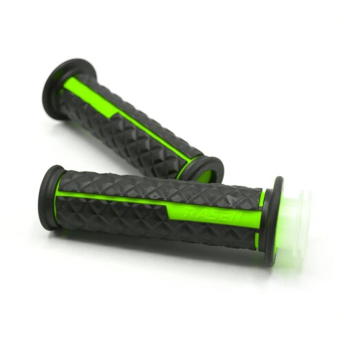 Puños Para Moto Rasen De Caucho Tipo Cuarzo Verde Universal