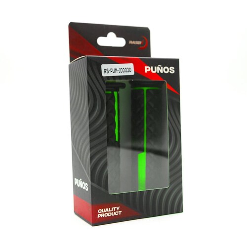 Puños Para Moto Rasen De Caucho Tipo Cuarzo Verde Universal
