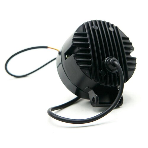 Faro Para Moto Rasen 2 Led Redondo Con Lupa Luz Blanca Fija Y Estrobo ...